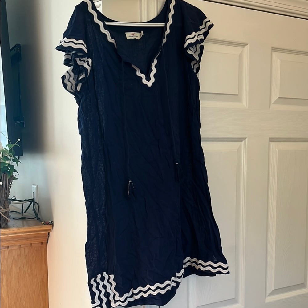 Vineyard Vines White and Blue Resort Mini Sundress